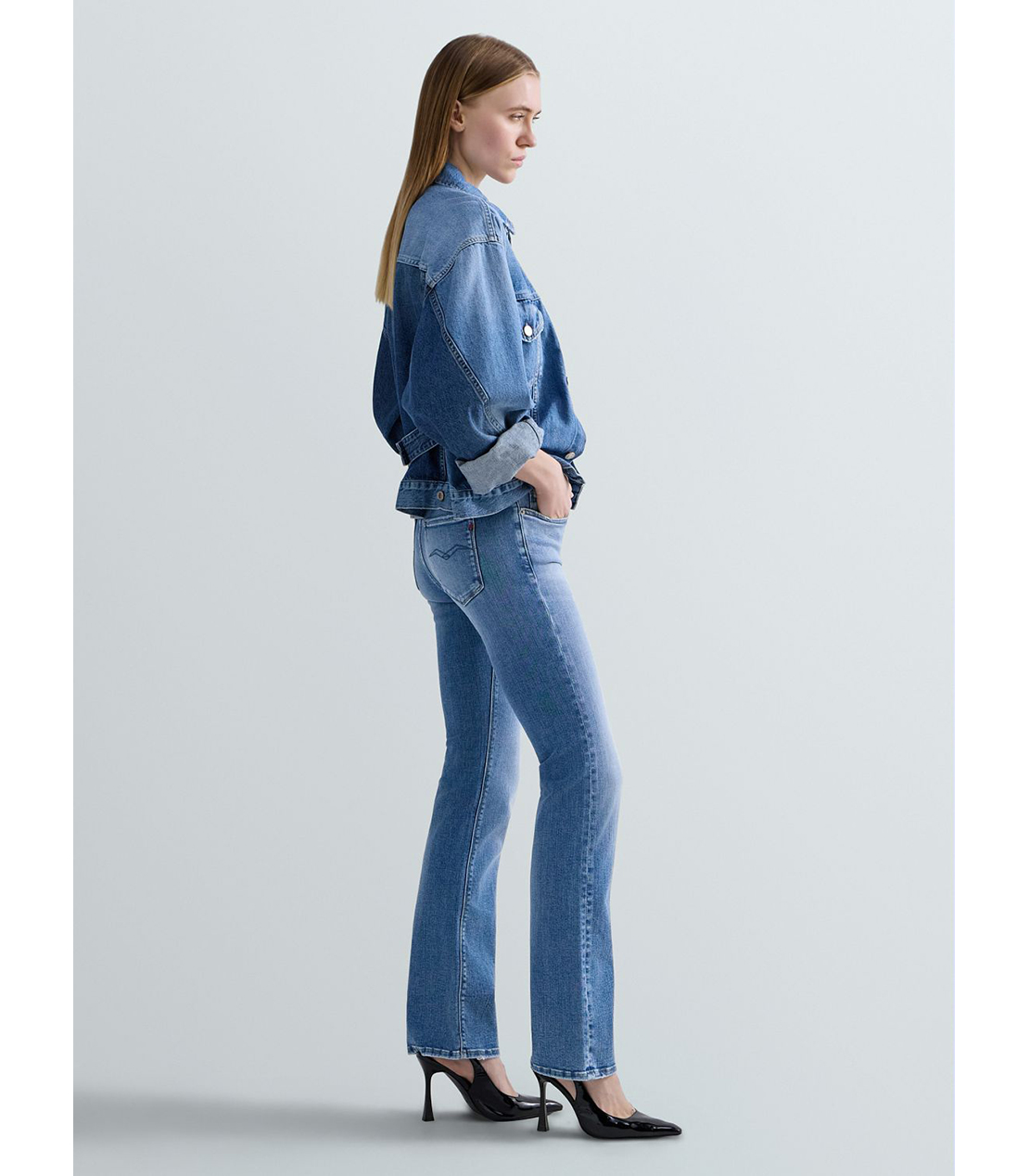 ブーツカットNEW LUZ FLARED モダールストレッチデニム 詳細画像 ダークブルー 4